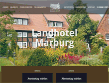 Tablet Screenshot of landhotel-marburg.de